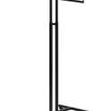 Heavy Duty 2-Way Straight Arm Clothing Rail – Adjustable Black Retail Display Stand  with Castors & Brakes