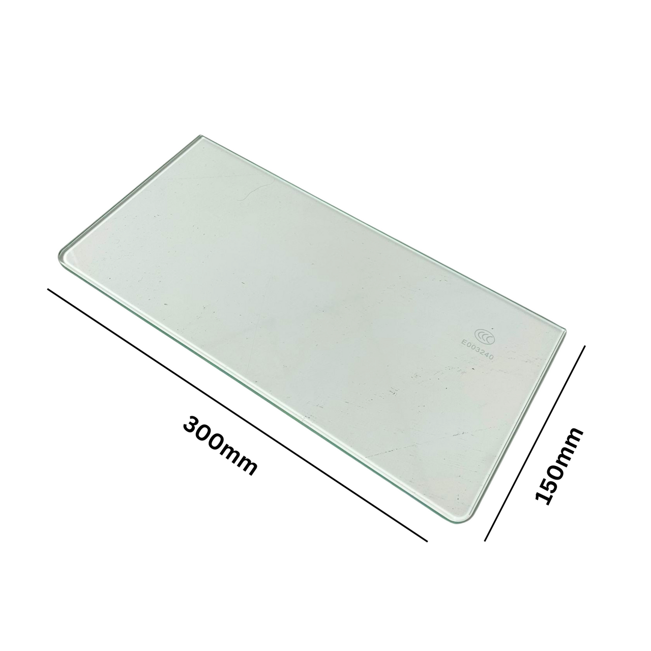 400mm x 150mm glass shelf