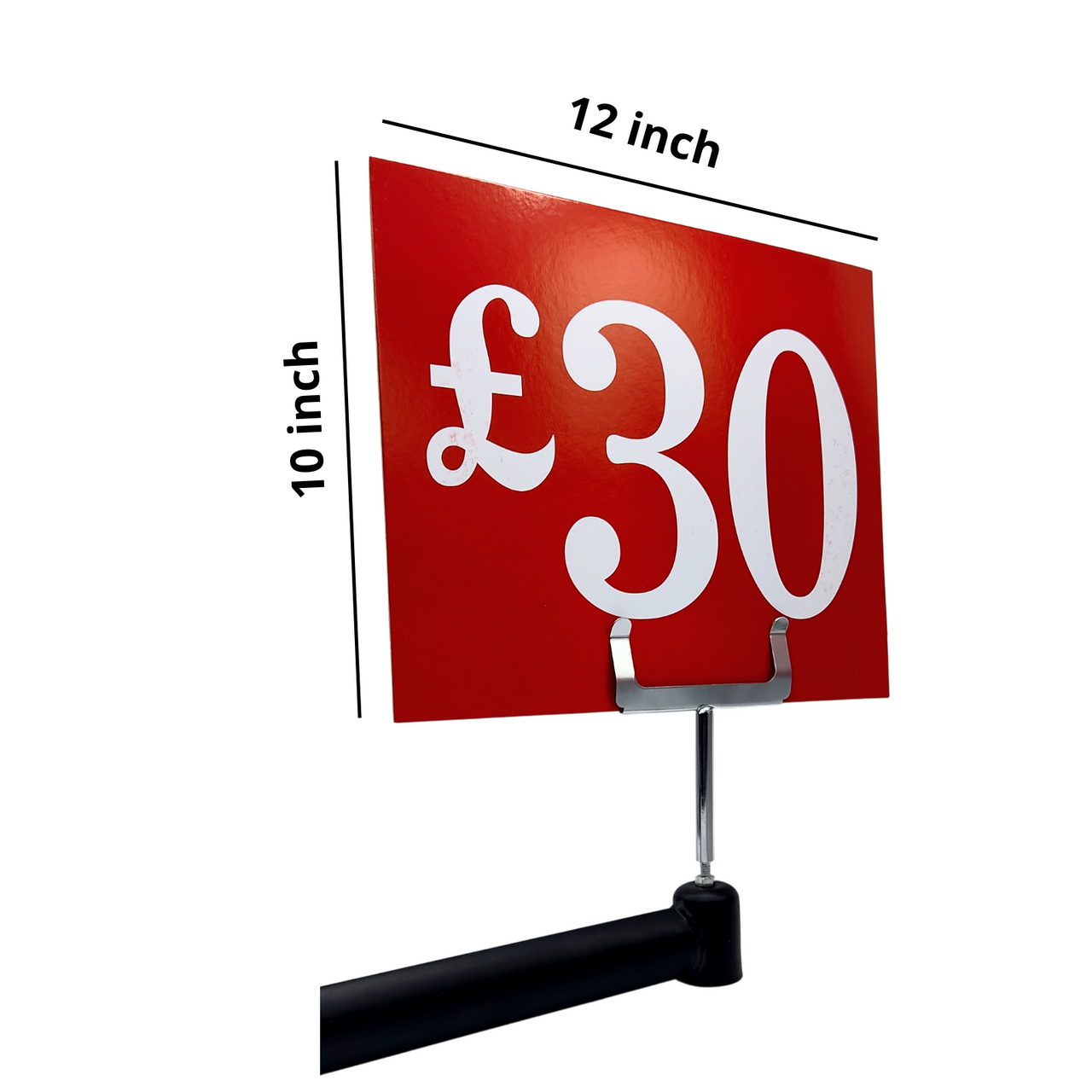 Red Display Cards Signs - 30