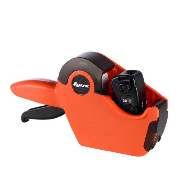 LYNX Lynxlite 2112 One-Line Price Gun with 6 Numeric Bands (Orange Body)