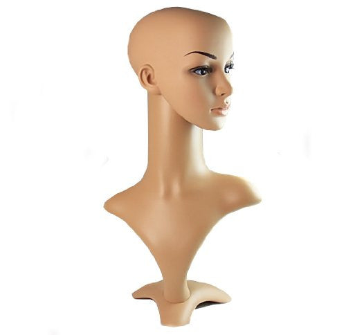 Top Quality Tall Female Mannequin/dummy Head For Hats, Wigs, Scarfs