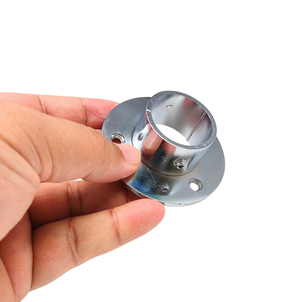 Premium Wall Floor Flange Diameter New Clothes Garment Rail Walk In Wardrobe Chrome Tubing Hanging Rail System