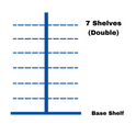 Retail Gondola Shelving Unit - H210cm X W50cm
