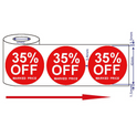 500x45mm 35% Off Red Price Self-Adhesive Stickers