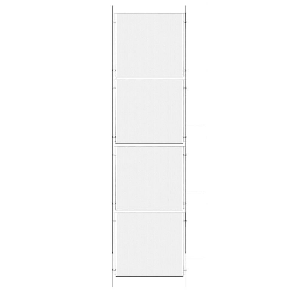 1x4 A4 Poster Cable Display Kit Estate Agent Window Wire Fixed Poster Holders