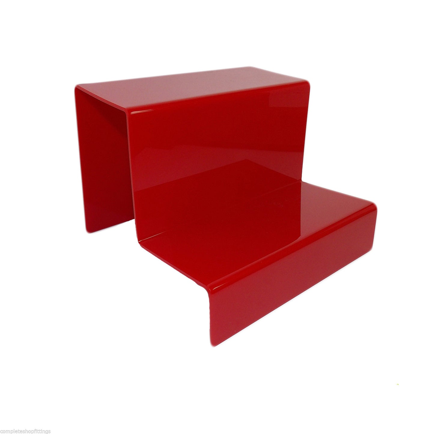 Two-Tier Coloured Acrylic Retail Display Stand For Product Showcase