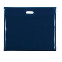 100x Plastic Plain Blue Carrier Bags