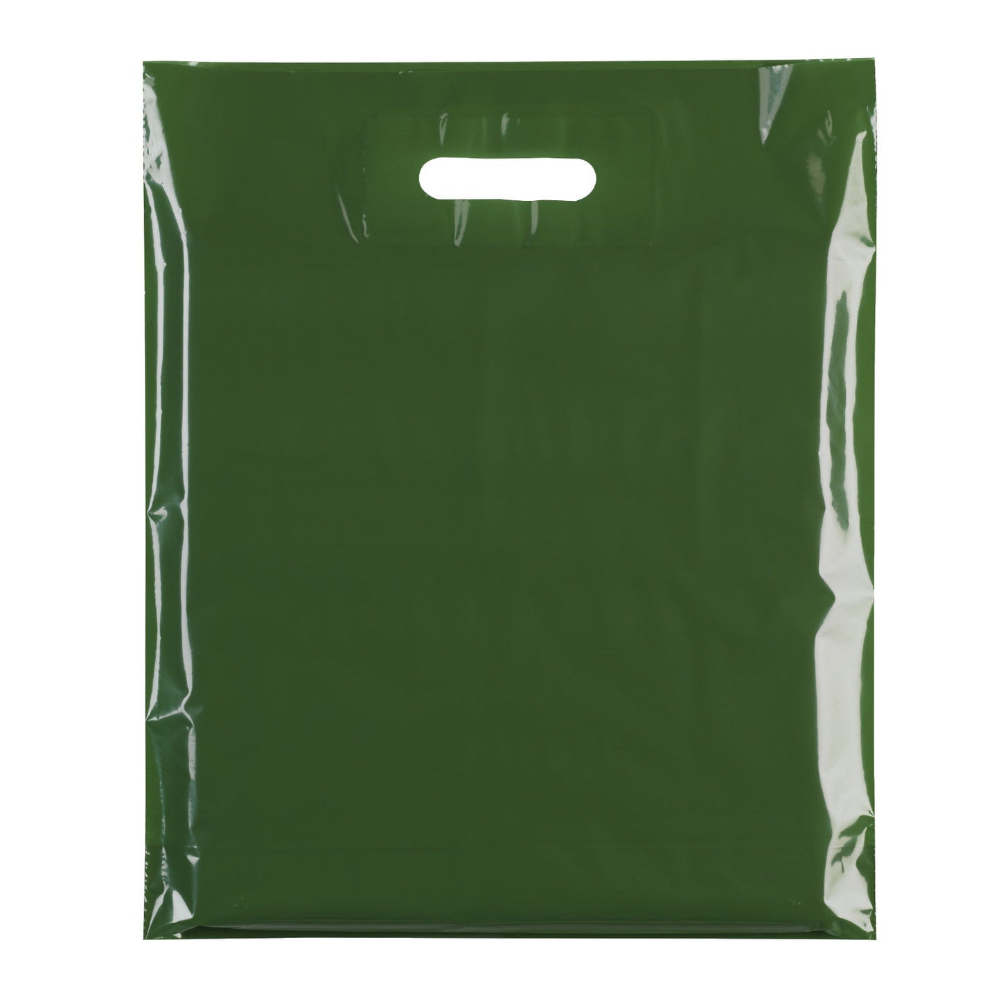 100x Plastic Plain Harrod Green Carrier Bags