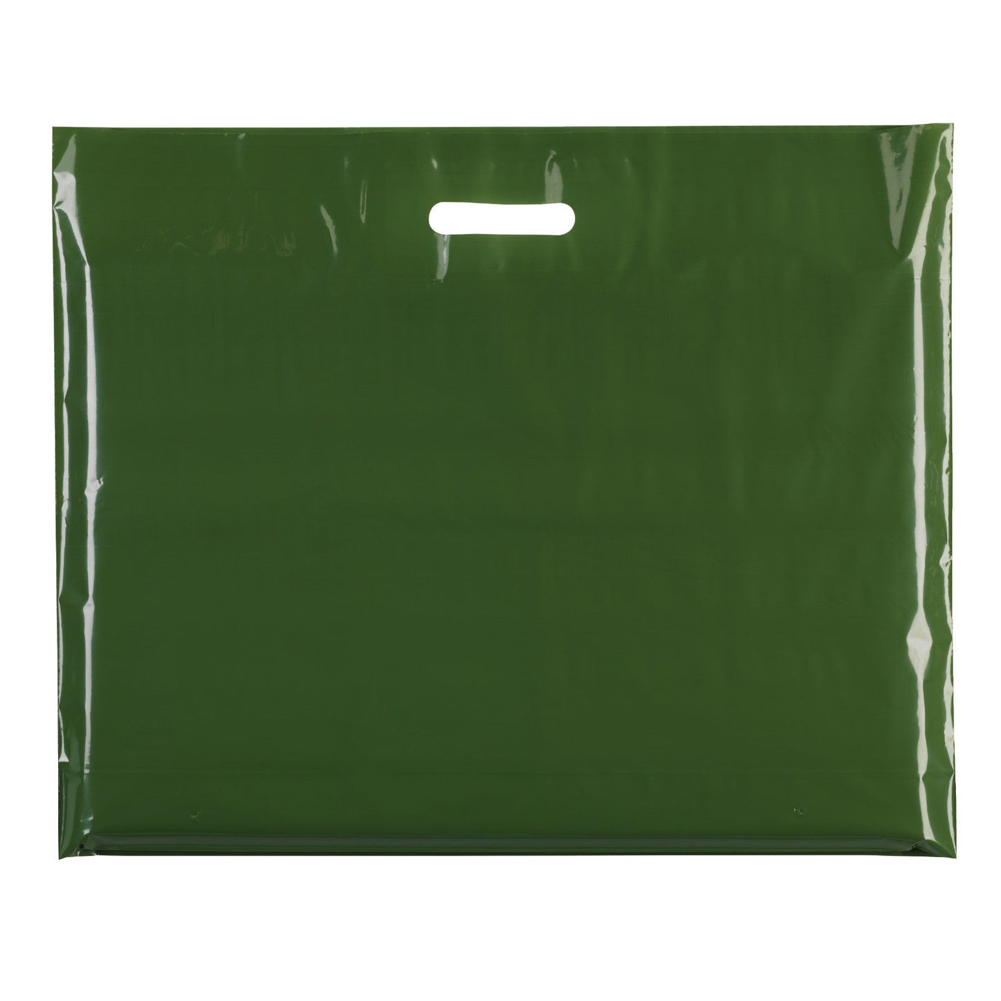 100x Plastic Plain Harrod Green Carrier Bags