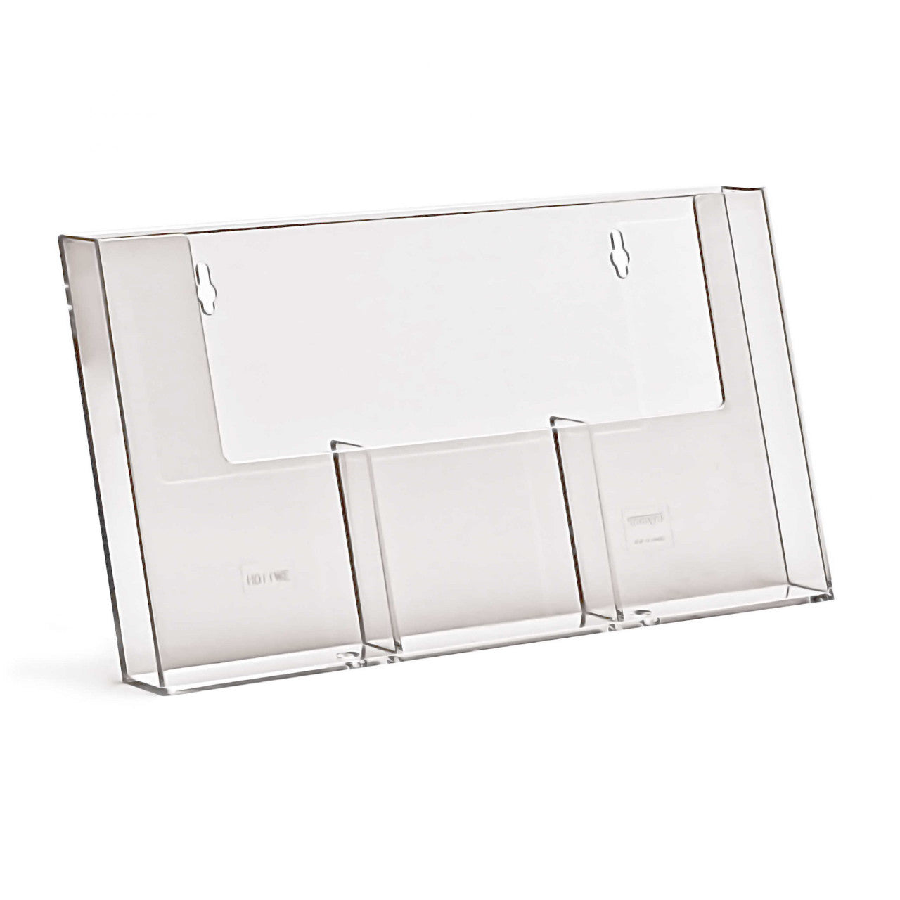 Wall Fix DL Portrait Leaflet Holder (Three Pockets)