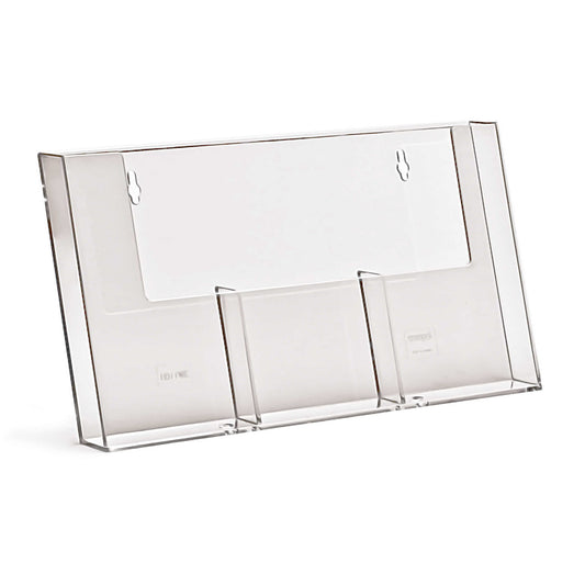 Wall Fix DL Portrait Leaflet Holder (Three Pockets)