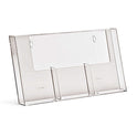 Wall-Mounted DL Portrait Leaflet Holder with Three Pockets for Efficient Display