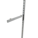 1x Chrome Glass Shelf Bracket For Upright With Suction Pads
