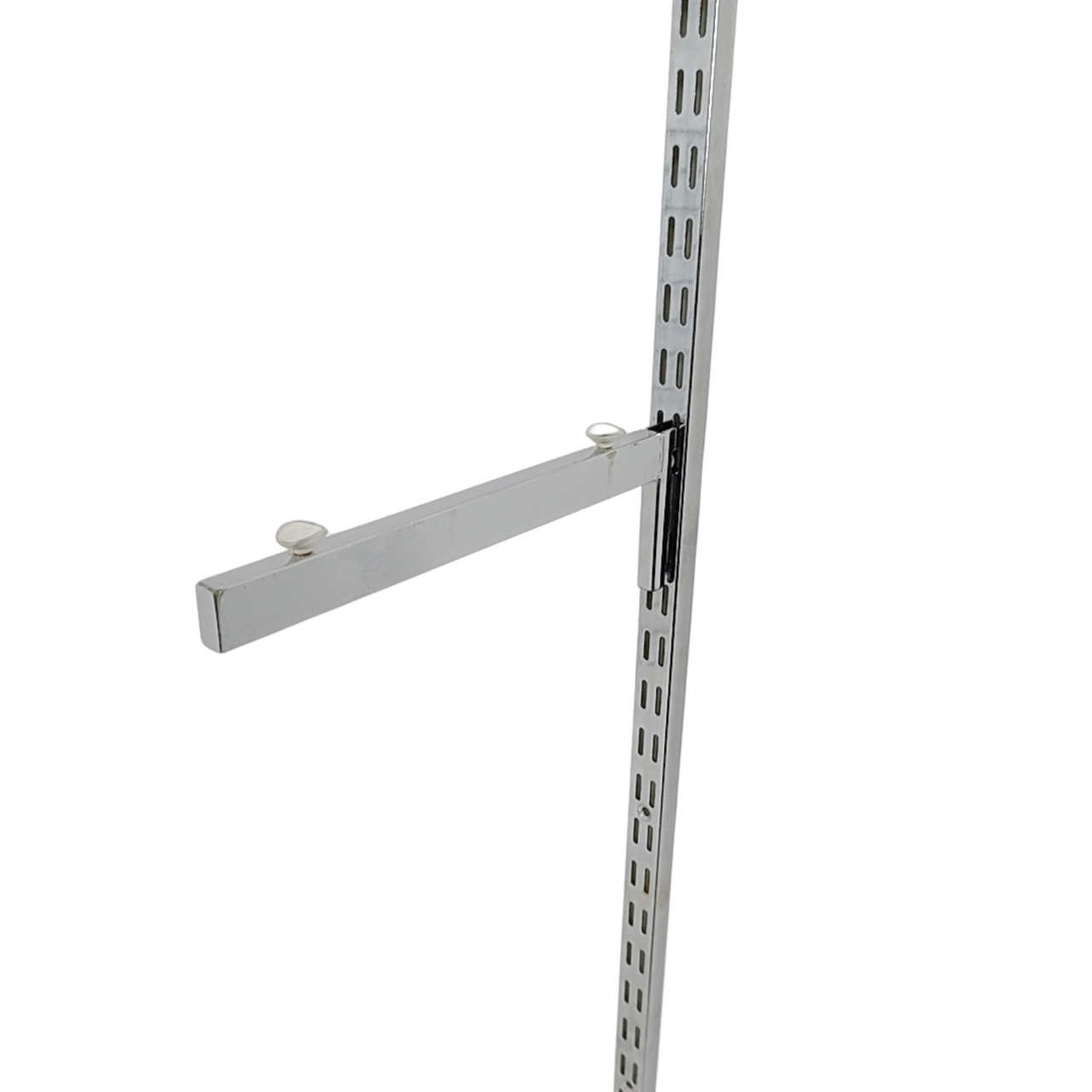1x Chrome Glass Shelf Bracket For Upright With Suction Pads