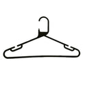 100x Black Strong Heavy Duty Plastic Coat Hangers, Suit, Trouser Etc Garment Clothes Hanger