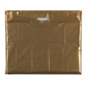 100x Plastic Plain Gold Carrier Bags