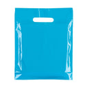 100x Plastic Plain Sky Blue Carrier Bags