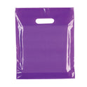 100x Plastic Plain Violet Carrier Bags