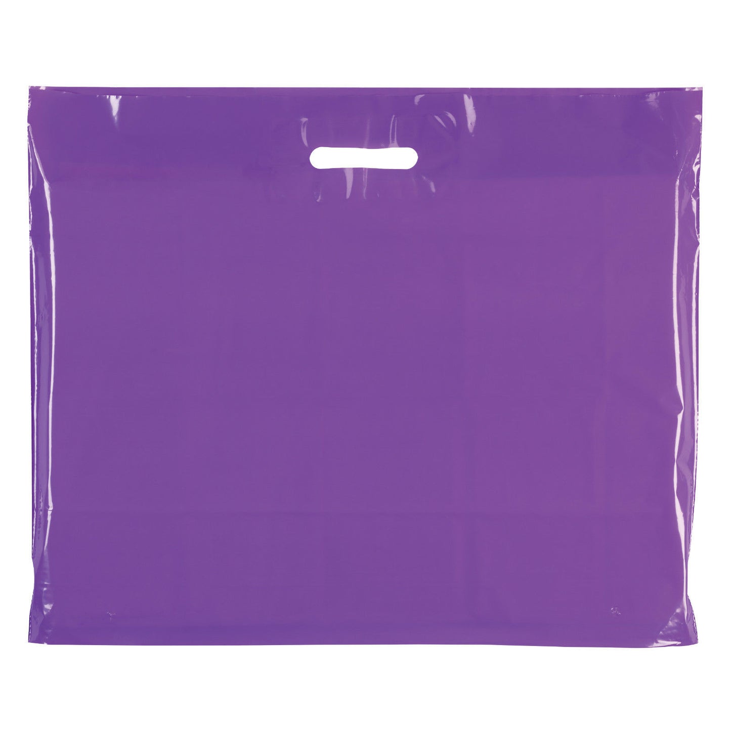 100x Plastic Plain Violet Carrier Bags