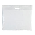 100x Plastic Plain White Carrier Bags
