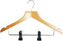 35cm Wooden Baby Toddler Children's Kids Wooden Clothes Coat Hangers With Trouser Skirt Clips