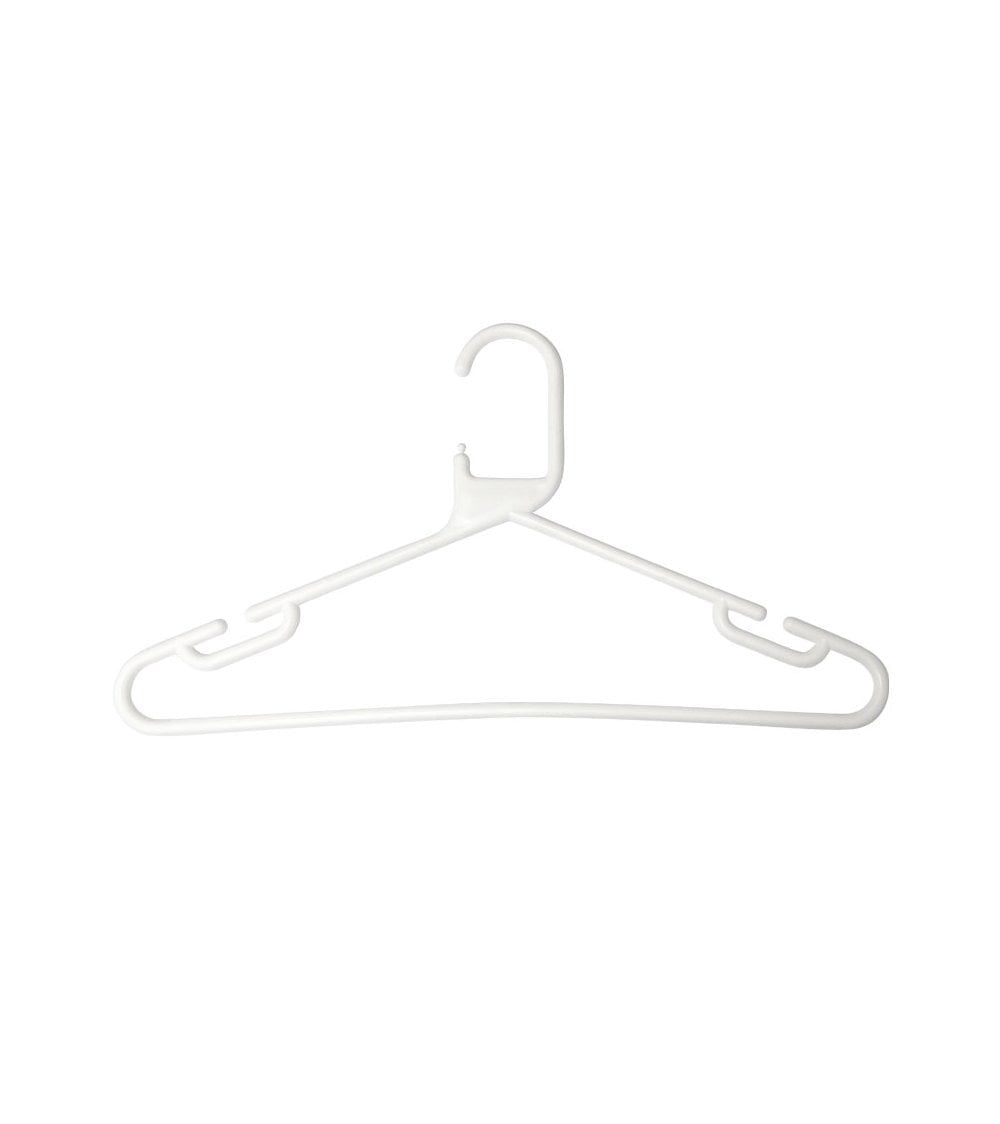 100x White Strong Heavy Duty Plastic Coat Hangers, Suit, Trouser Etc Garment Clothes Hanger