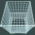 White Dump Bin Basket Retail Merchandising Display Storage Bin