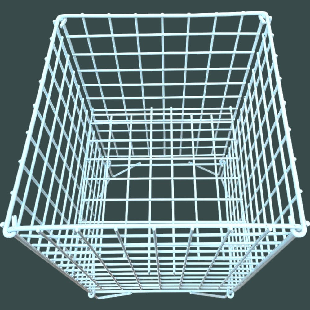 White Dump Bin Basket Retail Merchandising Display Storage Bin