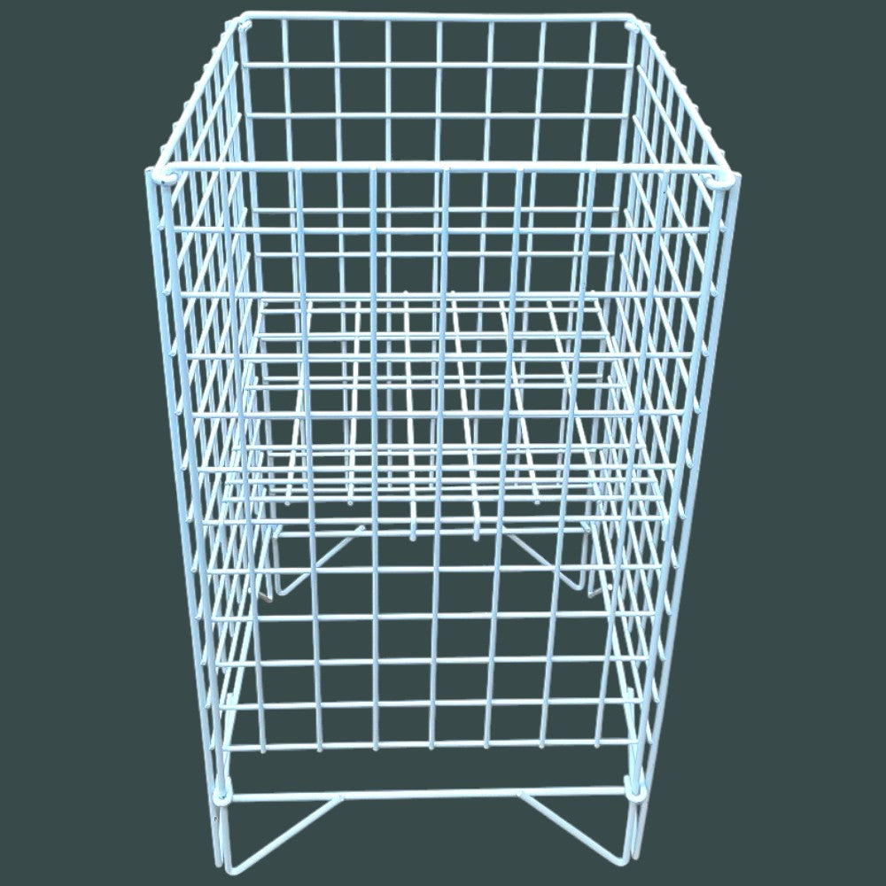 White Dump Bin Basket Retail Merchandising Display Storage Bin