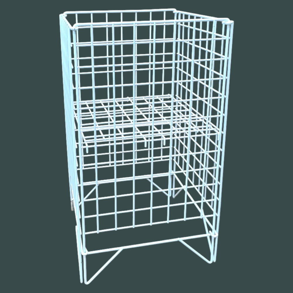 White Dump Bin Basket Retail Merchandising Display Storage Bin