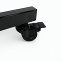 Heavy Duty 8-Way Waterfall Arm Clothing Rail - Adjustable Black Retail Display Stand  with Castors & Brakes