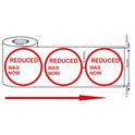 500x45mm Red Self-Adhesive Promotional Price Labels for Retail - Multi Listing