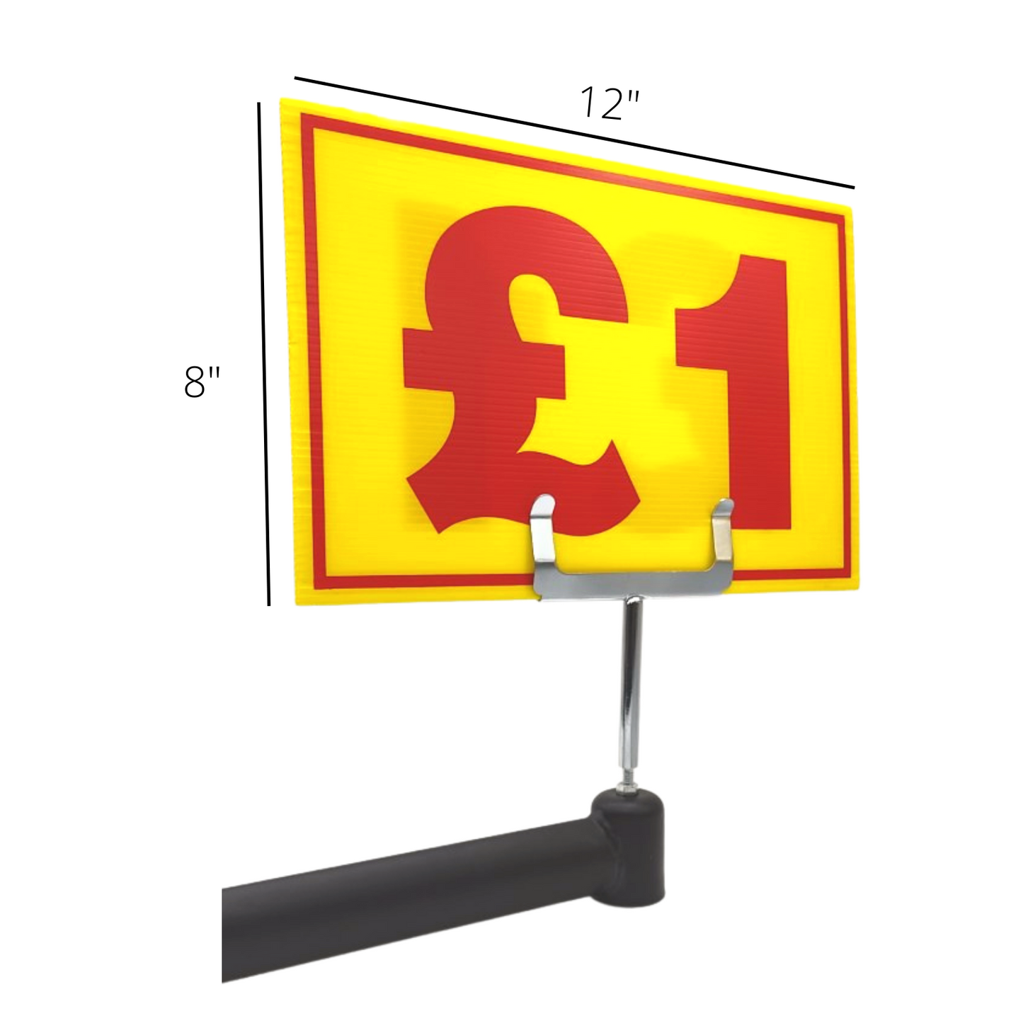 Yellow & Red Correx Market Price Sale Card Sign Board Double-Sided & Waterproof