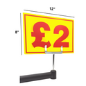 Yellow & Red Correx Market Price Sale Card Sign Board Double-Sided & Waterproof