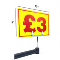 Yellow & Red Correx Market Price Sale Card Sign Board Double-Sided & Waterproof
