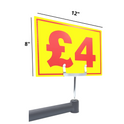Yellow & Red Correx Market Price Sale Card Sign Board Double-Sided & Waterproof