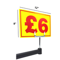 Yellow & Red Correx Market Price Sale Card Sign Board Double-Sided & Waterproof
