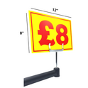 Yellow & Red Correx Market Price Sale Card Sign Board Double-Sided & Waterproof