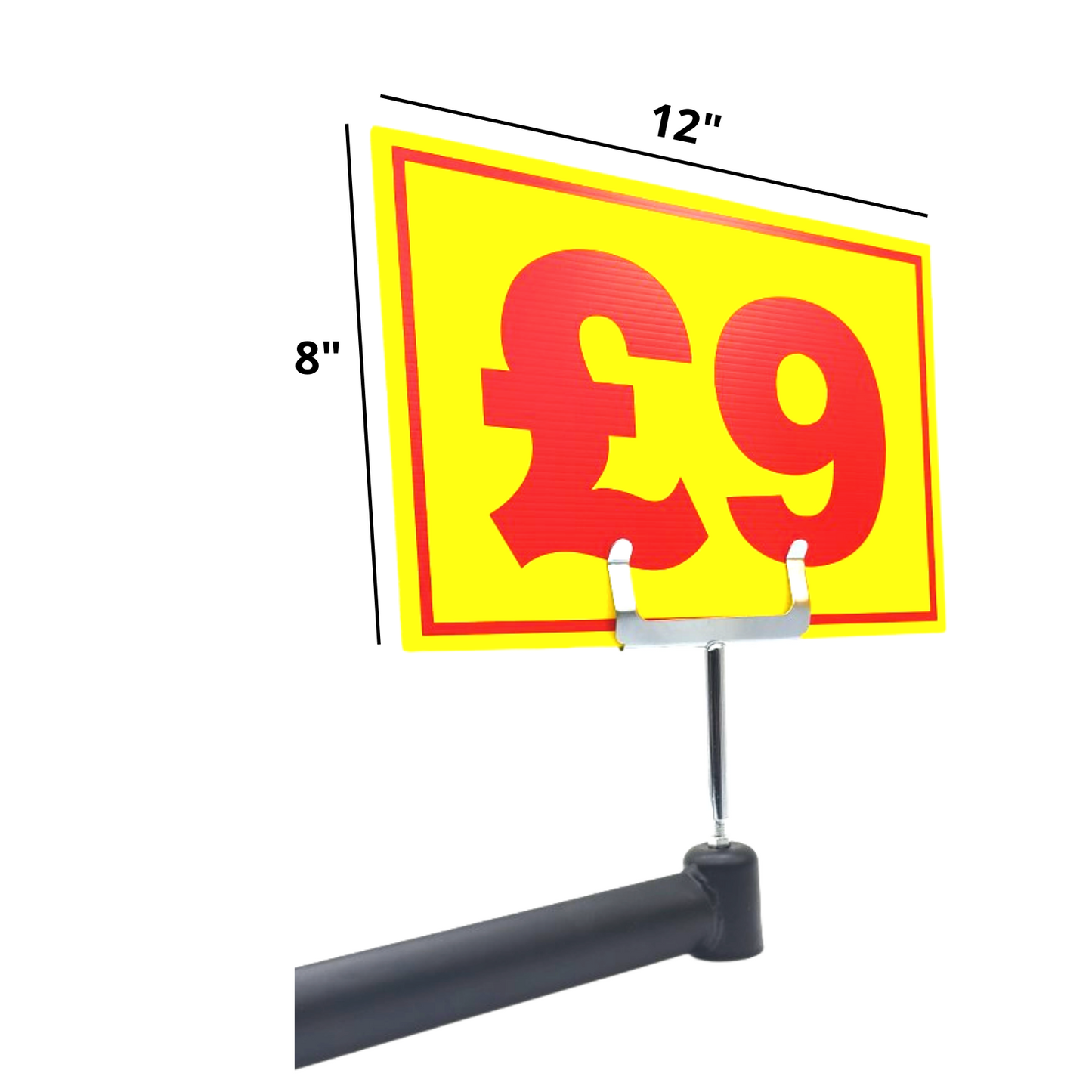 Yellow & Red Correx Market Price Sale Card Sign Board Double-Sided & Waterproof