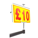 Yellow & Red Correx Market Price Sale Card Sign Board Double-Sided & Waterproof