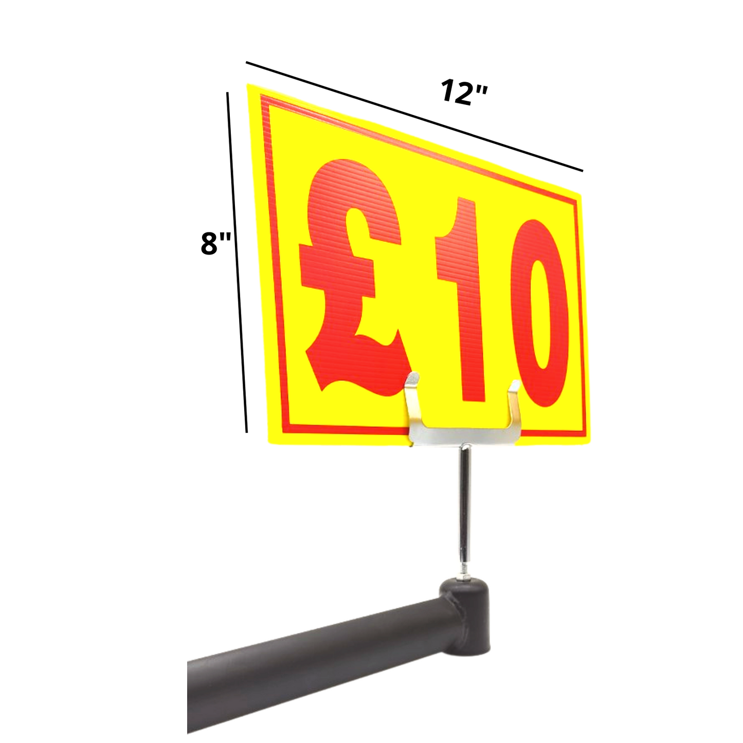 Yellow & Red Correx Market Price Sale Card Sign Board Double-Sided & Waterproof