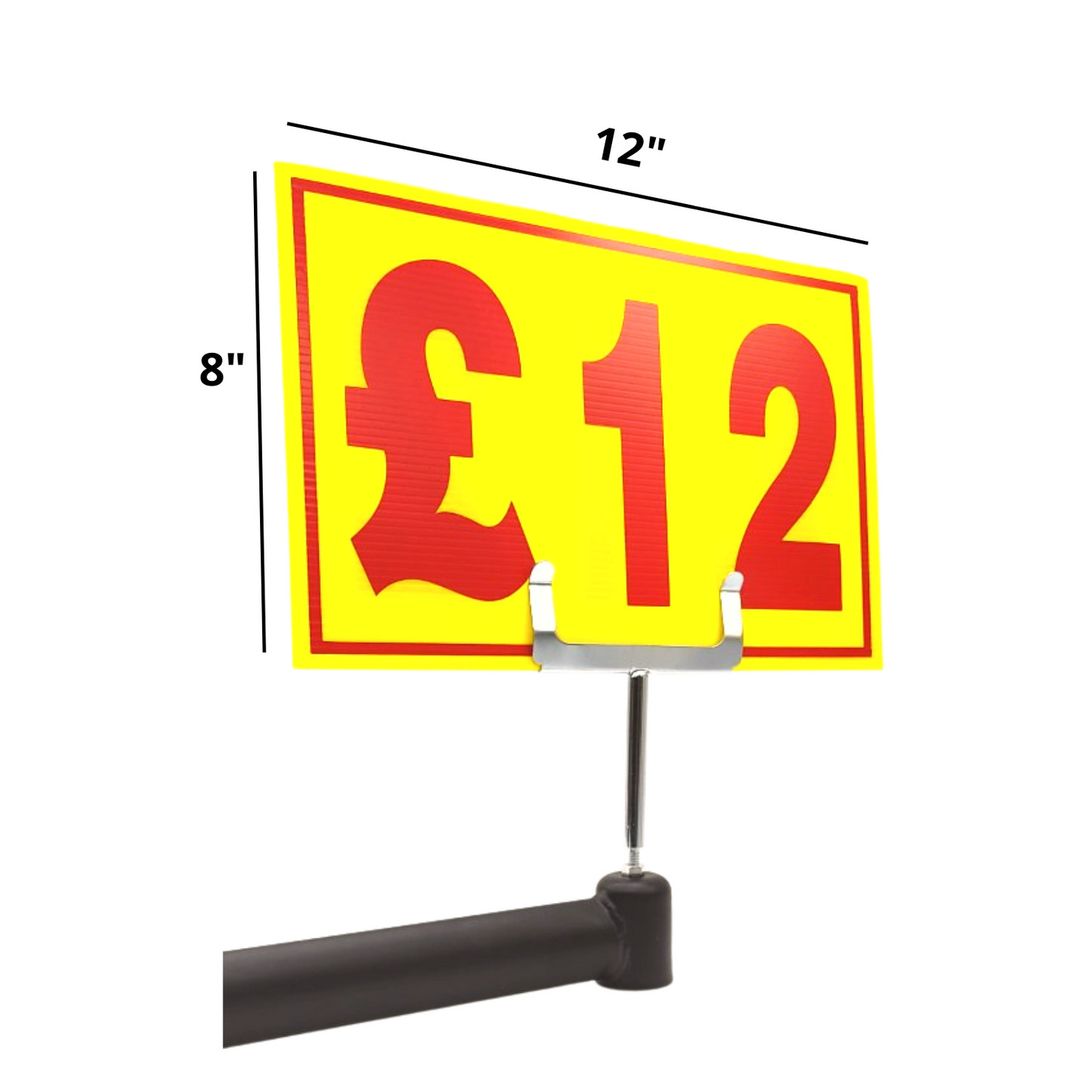 Yellow & Red Correx Market Price Sale Card Sign Board Double-Sided & Waterproof