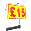 Yellow & Red Correx Market Price Sale Card Sign Board Double-Sided & Waterproof