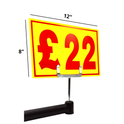 Yellow & Red Correx Market Price Sale Card Sign Board Double-Sided & Waterproof