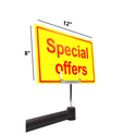 Yellow & Red Correx Market Price Sale Card Sign Board Double-Sided & Waterproof