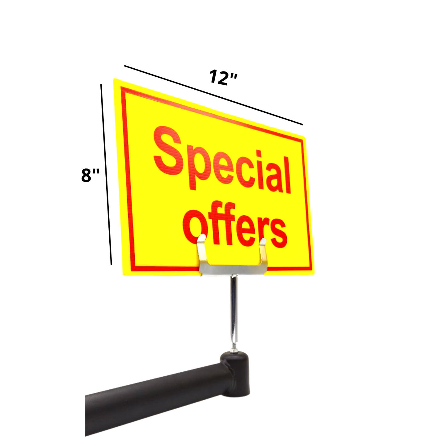 Yellow & Red Correx Market Price Sale Card Sign Board Double-Sided & Waterproof