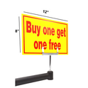 Yellow & Red Correx Market Price Sale Card Sign Board Double-Sided & Waterproof