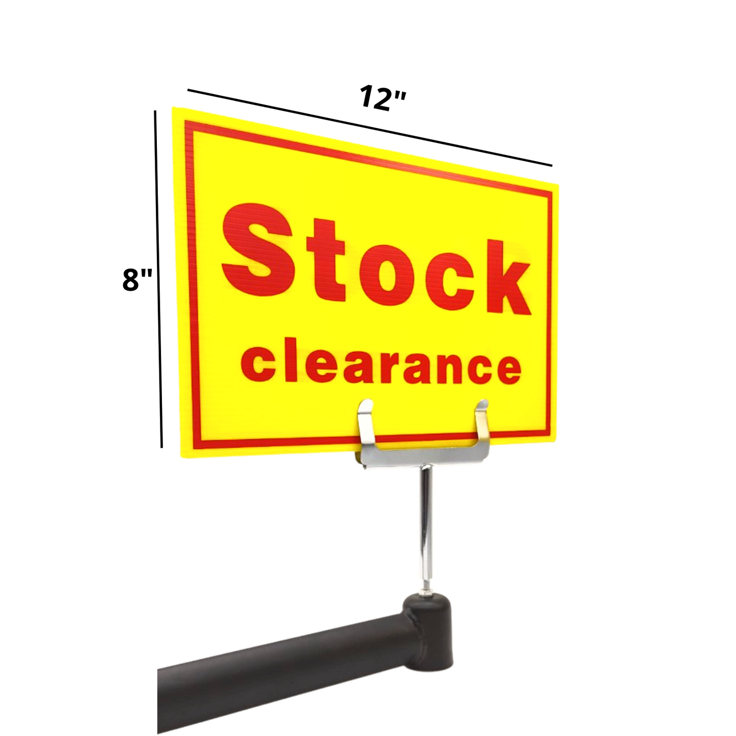 Yellow & Red Correx Market Price Sale Card Sign Board Double-Sided & Waterproof