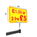 Yellow & Red Correx Market Price Sale Card Sign Board Double-Sided & Waterproof