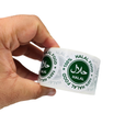 500x 100% Halal Food Stickers, Green Round 45mm Labels - Certified Halal for Food Packaging, Safe Seal for Restaurants, Catering & Grocery